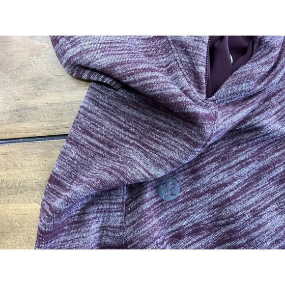 Lululemon Mock Neck &Go Take-Off Cutout Back Long Sleeve Shirt Bordeaux Size 12 - Picture 7 of 11